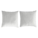2 taies d'oreiller en coton vert 50x50 cm