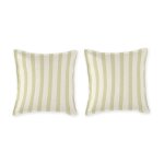 2 taies d'oreiller en percale de coton organic 50x50 + 2, 5 cm jaune