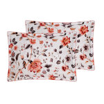 2 taies d'oreiller satin de coton 120 fils auburn 50x70 cm