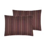 2 taies d'oreiller satin de coton 120 fils noisette 50x70 cm