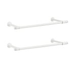 2 tringles  vtements murales 30 x 84 x 7 cm blanc