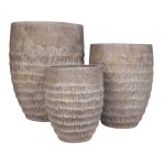 ~ 3 cache pots grandes tailles plante extérieur béton gris 34 43 54cm ~ 3 cache pots grandes tailles plante extérieur béton gris 34 43 54cm