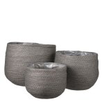3 cache - pots en papier gris h24 3 cache - pots en papier gris h24