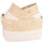 3 corbeilles en fibres vgtales bicolores