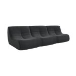 3 fauteuils chauffeuses bouclette texturée noir 3 fauteuils chauffeuses bouclette texturée noir