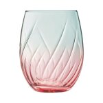 4 verres  eau colors 36cl spring - cristal d'arques