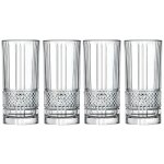 4 verres  long drink transparent 290 ml