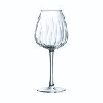 4 verres  pied 47 cl swirly - cristal d'arques