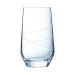 6 verres 40cl abstraction - cristal d'arques - verre ultra transparen