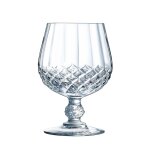 6 verres  cognac 32cl longchamp - cristal d'arques - verre ultra tra