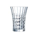 6 verres  jus et soda 36cl lady diamond - cristal d'arques - verre u