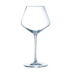 6 verres  pied 42cl ultime - cristal d'arques - verre ultra transpar