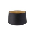 Abat - jour coton noir intrieur dor