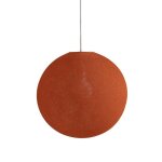 Abat - jour globe orange fifty 50 et sa suspension Abat - jour globe orange fifty 50 et sa suspension