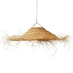 Abat - jour parasol fibre de palmier osier naturel 70 x 70