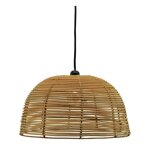 Abat - jour rond pour suspension en rotin naturel ajouré hauteur 20cm Abat - jour rond pour suspension en rotin naturel ajouré hauteur 20cm