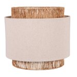 Abat - jour pour suspension triple tambour en lin beige et jute d40 Abat - jour pour suspension triple tambour en lin beige et jute d40