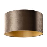 Abat - jour velours marron intérieur doré Abat - jour velours marron intérieur doré