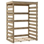 Abri - bches en bois trait marron 174 x 82 x 120 cm