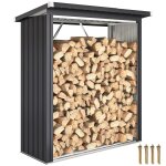 Abri - bches plancher surlev toit inclin acier galvanis gris fonc