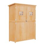 Abri jardin 128l x 50l x 164h cm bois massif pin pré - huilé Abri jardin 128l x 50l x 164h cm bois massif pin pré - huilé