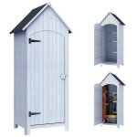 Abri de jardin 3 tagres en bois blanc