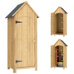 Abri de jardin en bois avec toit bitum� naturel