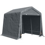 Abri de jardin portes zippes mtallique gris fonc