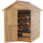 Abri de jardin toit tanche en bois naturel