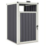 Abri poubelle 240l couvercle relevable acier galvanisé gris foncé Abri poubelle 240l couvercle relevable acier galvanisé gris foncé