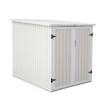 Abri à vélo, rangement 2 vélos, beige en acier galvanisé Abri à vélo, rangement 2 vélos, beige en acier galvanisé