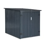 Abri à vélo, rangement 2 vélos, gris en acier galvanisé Abri à vélo, rangement 2 vélos, gris en acier galvanisé