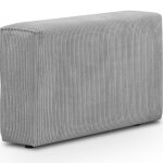 Accoudoir droit pour canap modulable en velours ctel gris clair