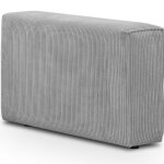 Accoudoir gauche pour canap modulable en velours ctel gris clair