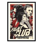 Affiche 50x70 cm et cadre noir - fight club - joshua budich Affiche 50x70 cm et cadre noir - fight club - joshua budich