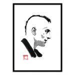 Affiche 50x70 cm et cadre noir - taxi driver - pechane sumie