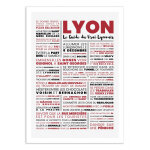 Affiche 50x70 cm - guide du vrai lyonnais - frog posters