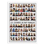 Affiche 50x70 cm - les lgendes du rap franais - olivier bourdereau