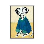Affiche dalmatian in sweatshirt cadre noir - 30x40 cm Affiche dalmatian in sweatshirt cadre noir - 30x40 cm