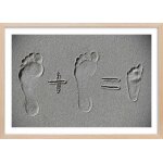 Affiche enfant faire part avec cadre bois 60x40 cm Affiche enfant faire part avec cadre bois 60x40 cm
