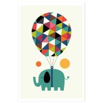 Affiche enfant hot air balloon jumbo sans cadre 40x60 cm