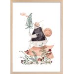 Affiche enfant les trésors de la forêt avec cadre bois 40x60 cm Affiche enfant les trésors de la forêt avec cadre bois 40x60 cm