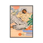 Affiche  lazy days  cadre noir - 70x100 cm