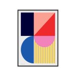 Affiche  shapes  cadre noir - 30x40 cm