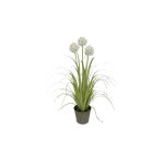 Agapanthe artificielle à fleurs blanches pot en zinc h99cm Agapanthe artificielle à fleurs blanches pot en zinc h99cm