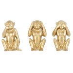 Aimants singes dors (x3)