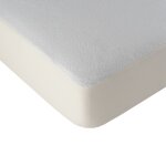 Alèse protège matelas imperméable en coton blanc 70x190 cm Alèse protège matelas imperméable en coton blanc 70x190 cm