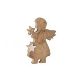 Ange étoile en bois de manguier blanc h29cm Ange étoile en bois de manguier blanc h29cm