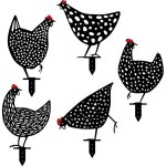 Animaux dcoratifs en mtal poules