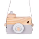 Appareil photo pour enfants en bois naturel et gris